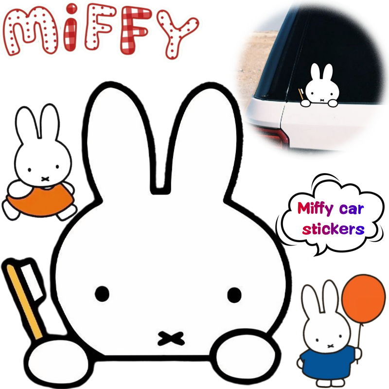 Atv Parts - Adesivo per Auto con Coniglio Miffy,