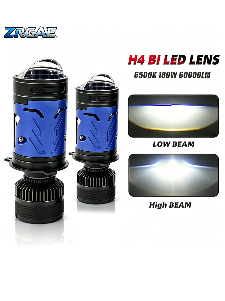 Universal Motorcycle Led Headlight Projector - 2 Pezzi H4 Bi Mini LED