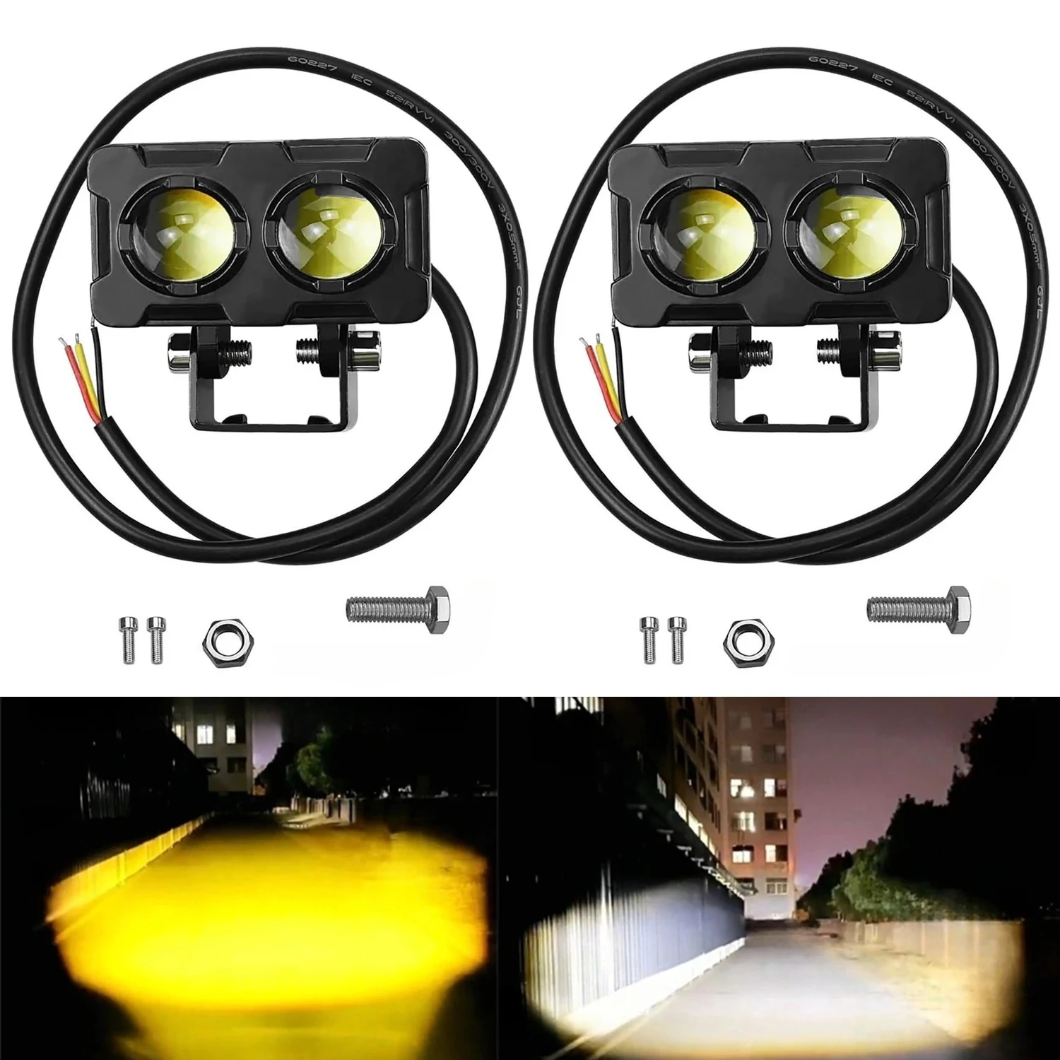 Atv Parts - 1/2PCS Moto LED Fendinebbia ATV Guida