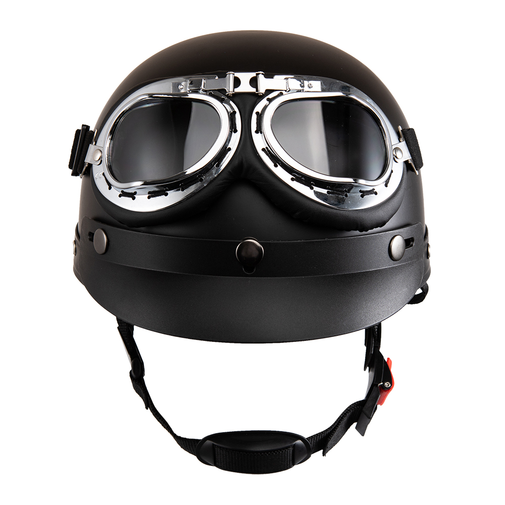 Vintage Open Face Retro Helmet - Casco da moto Open Face Retro