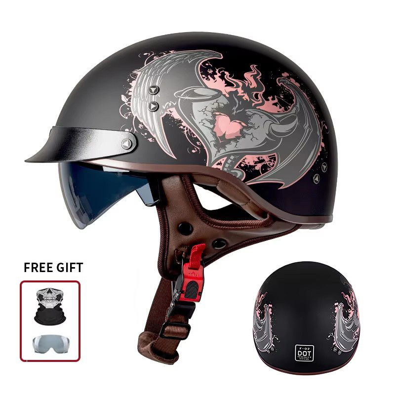 Casco Moto Vintage Semiaperto  - Vintage Open Face Retro Helmet recensione e prezzo
