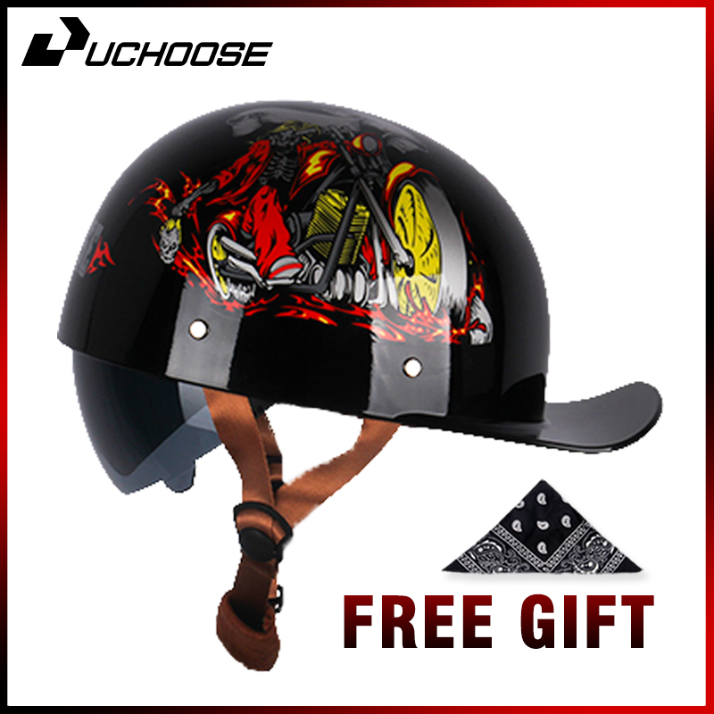 Uchoose Summer Moto Casque DS  - Vintage Open Face Retro Helmet recensione e prezzo