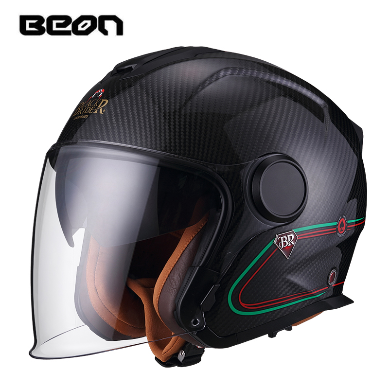 Casco Moto Aperto BEON BR23 in - Carbon Fiber Lightweight Motorcycle Helmet recensione e prezzo
