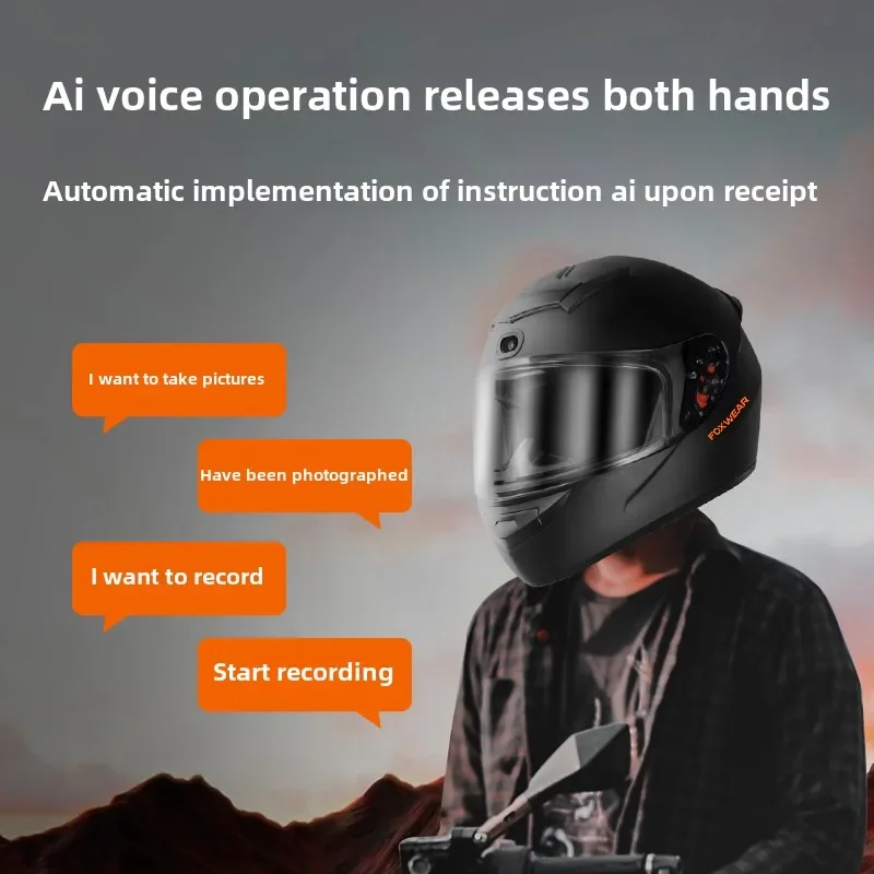 Casco moto AI Intelligence con - Full Face Motorcycle Helmet With Bluetooth recensione e prezzo