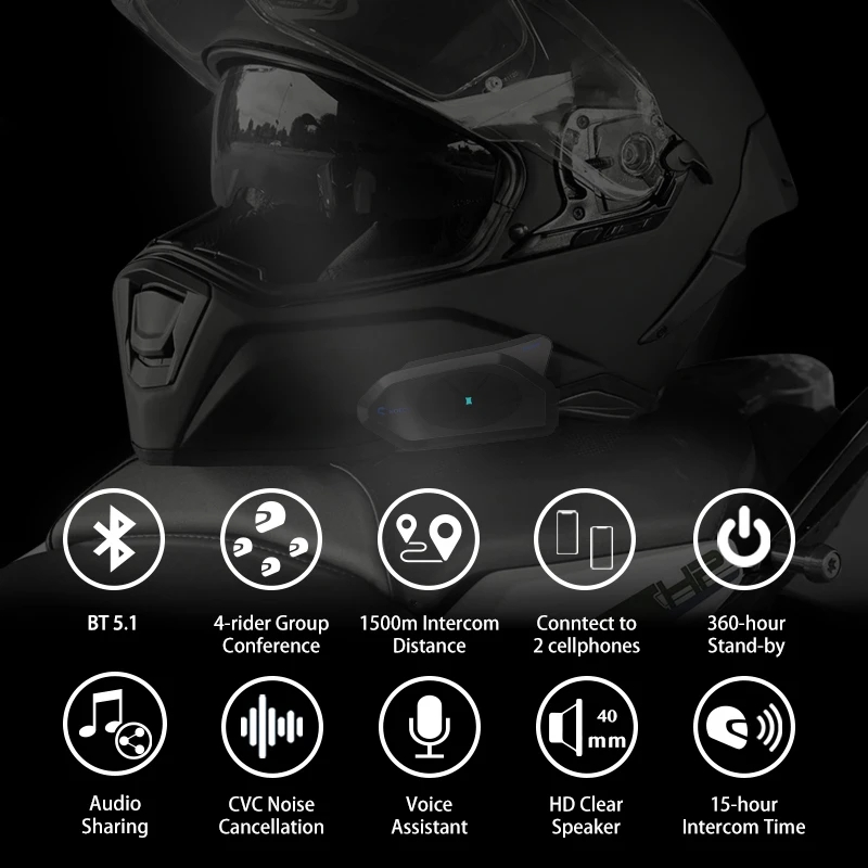 GOCOM4 moto Bluetooth interfon - Universal Motorcycle Helmet Intercom Headset recensione e prezzo