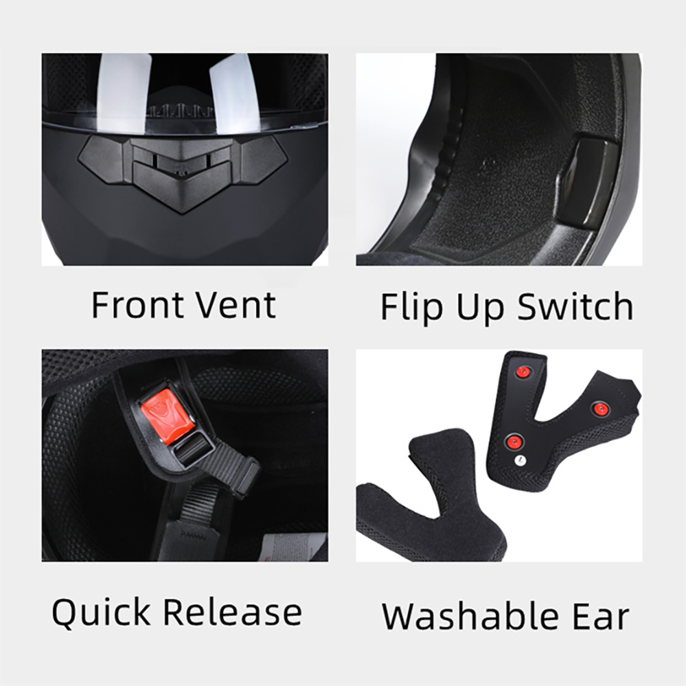 Casco integrale personalizzato - Modular Flip Up Motorcycle Helmet Dot Approved recensione e prezzo