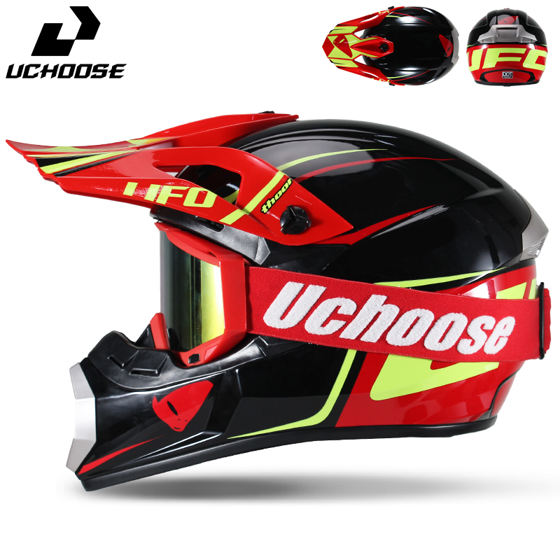 Set Casco Motocross Uchoose pe - Off Road Motocross Helmet Goggles Set recensione e prezzo
